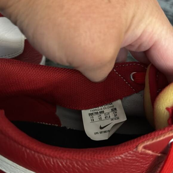 Nike Red Leather Blazer Low 77 Customized Sneakers Size 13 - Picture 7 of 7